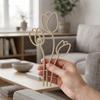 Set of 3 decorative beige tulips for vases, modern design