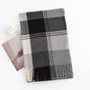 New Korean Style Sweet and Warm Faux Cashmere Scarf Checkered Student Couple Winter Thickened Warm Scarf