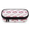 Pencil Pouch High Capacity 300D Polyester Secure Zipper with Removable Pen Slot Divider Mesh Pocket and Main Storage for Students