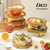EKCO Corning 1170ml Square 3-Compartment Glass Lunch Container
