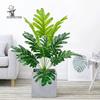 Nordic Monstera Artificial Plants - 12 Heads for Indoor/Outdoor Decor, Wall Art, and Landscaping