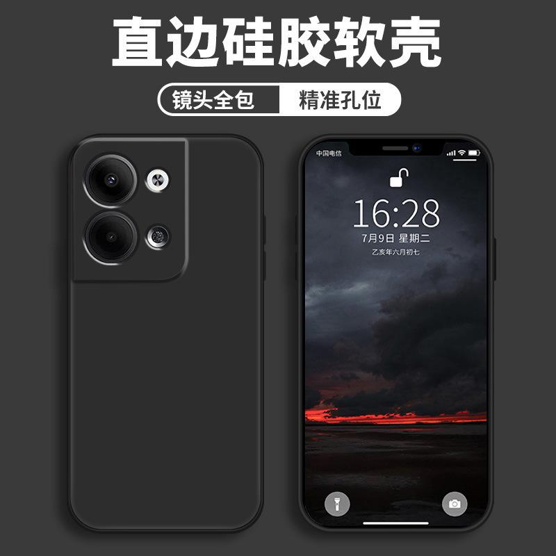 Применимый чехол для мобильного телефона opporeno1pro + защитный чехол жидкий мягкий силикон всесторонний противоударный мужской и женский корпус