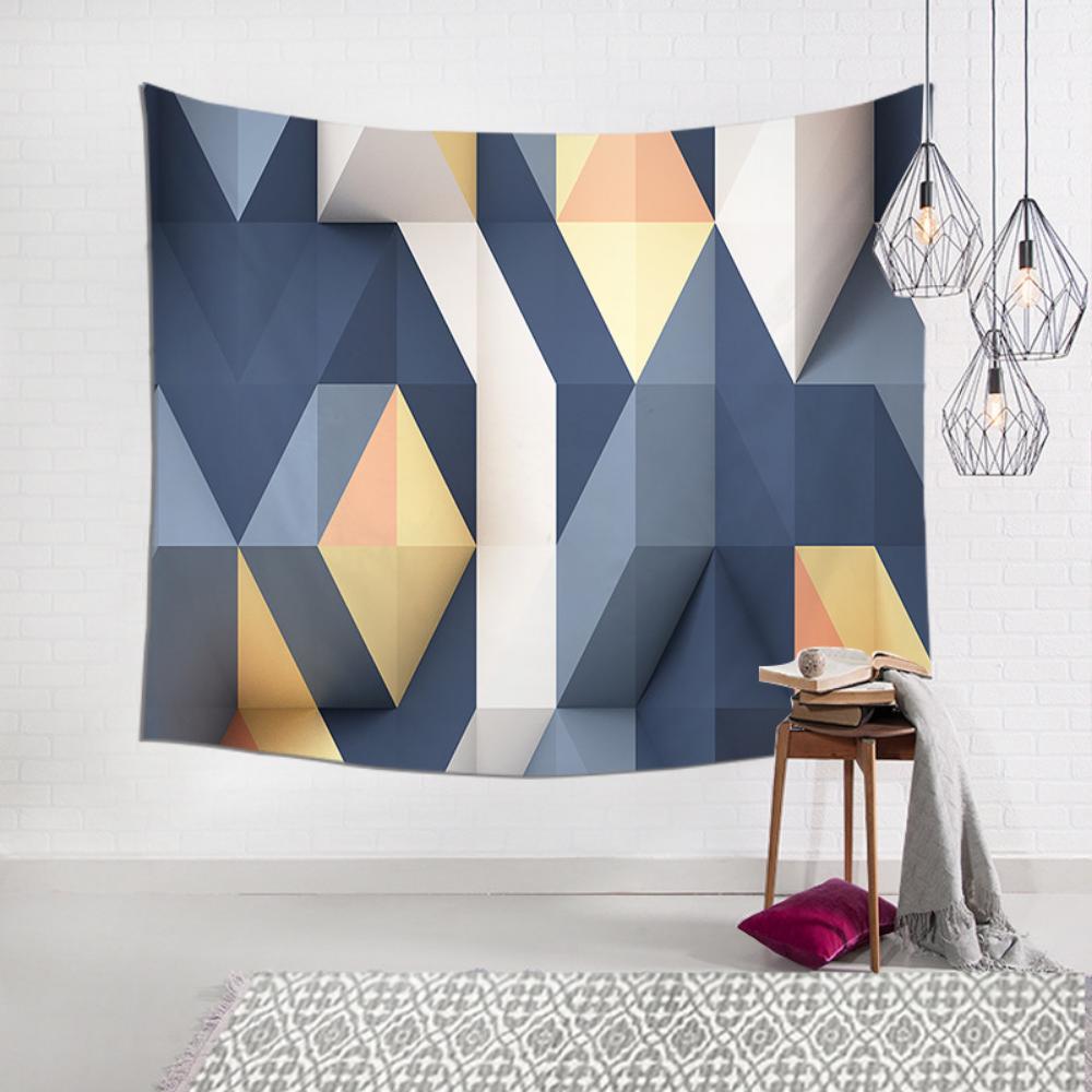 Декоративная живопись, Геометрический абстрактный гобелен, Гостиная, Спальня, Настенная ткань, Фоновая ткань для комнаты, Настенный ковер, Подвесная ткань