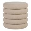Pouf gris en polyester bouclé avec rangement Ø 44 cm