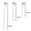 50Pcs U-Shaped Garden Staples Heavy-Duty Fence Tubing Stakes Sod Pins Galvanized Landscape Spike For Holding Lawns Barrier