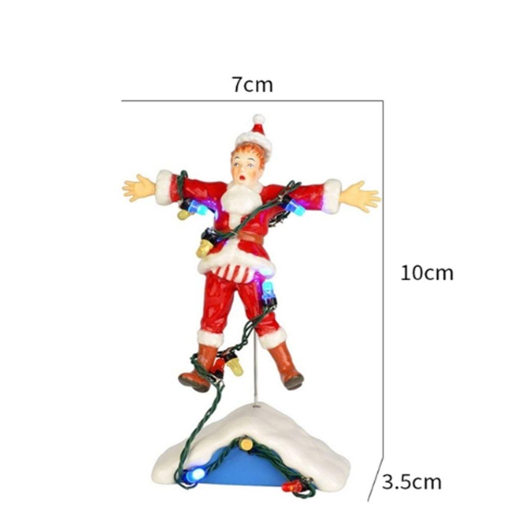 Resin Christmas Snowman Doll Ornament Christmas Village Street Scene Garden Decoration