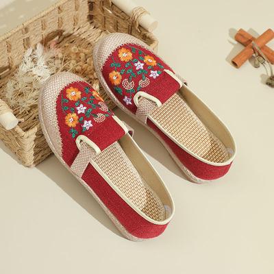 Летняя новая женская обувь Тканевая обувь Холщовая обувь One Step Повседневная дышащая обувь для рыбалки