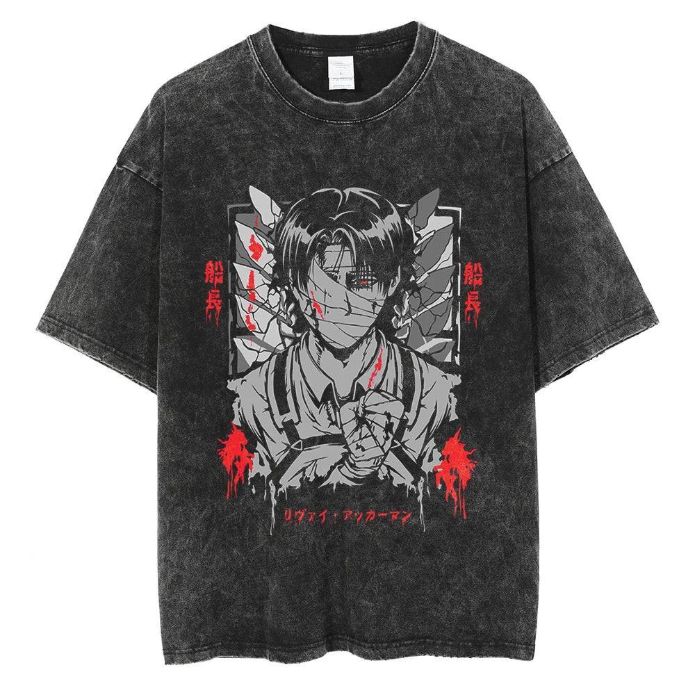 Unisex Washed Black Vintage Tshirt Attack on Titan Eren Yeager It Doesnt Matter Highquality Fabric for Home Leisure Travel