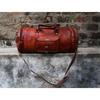 Overnight Duffle Bag Leather Travel Men Luggage Gym Duffel Vintage Genuine