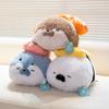 40cm Cute Sushi Seal Plush Toy Lifelike Stuffed Marine Sea Otter Soft Doll Creative Sleeping Pillow Cushion Birthday Gift