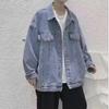 Корейский стиль, модная ретро-свободная джинсовая куртка - повседневная мода в Гонконге