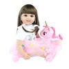 BZDOLL 60 см Reborn для маленьких девочек, игрушки, реалистичные длинные волосы, платье принцессы для малышей, Boneca, подарок на день рождения для детей