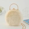 Plush Crossbody Bag Handheld Princess Bag Imitation Fur Bag Female Chain Bag Hundred with Cute Rabbit Ears Package