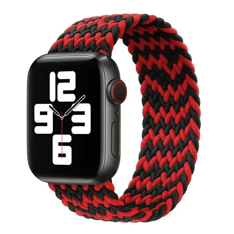Плетеная петля Solo для Apple Watch Band 44 мм, 40 мм, 45 мм, 41 мм, 49 мм, 42 мм, 38 мм, эластичный браслет IWatch Series 7, 3 SE, 6, 8, ультра-ремешок для ремешка для наручных часов
