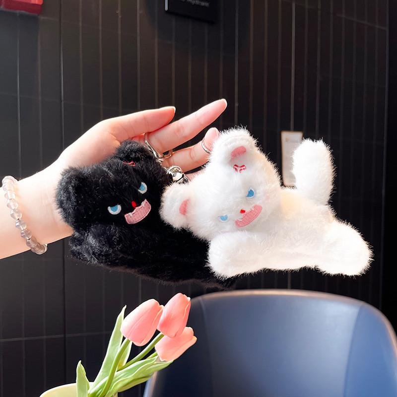 Fluffy Cat Keychain Plush Toy With Cartoon Design For Kids And Collectors
