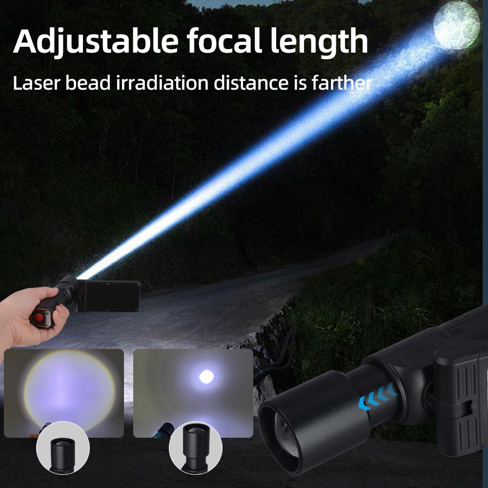 Multi-function Portable LED Searching Light Outdoor Waterproof Rechargeable LED Working Lamp Flashlight Adjustable 10W 3 Colors