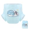 CutiePlusU Adult Diaper Set with Unisex Incontinence Maximum Nighttime Absorbency Blue Backplane Penguin Fishing (3-Pack) Labels, Pants, - (M,