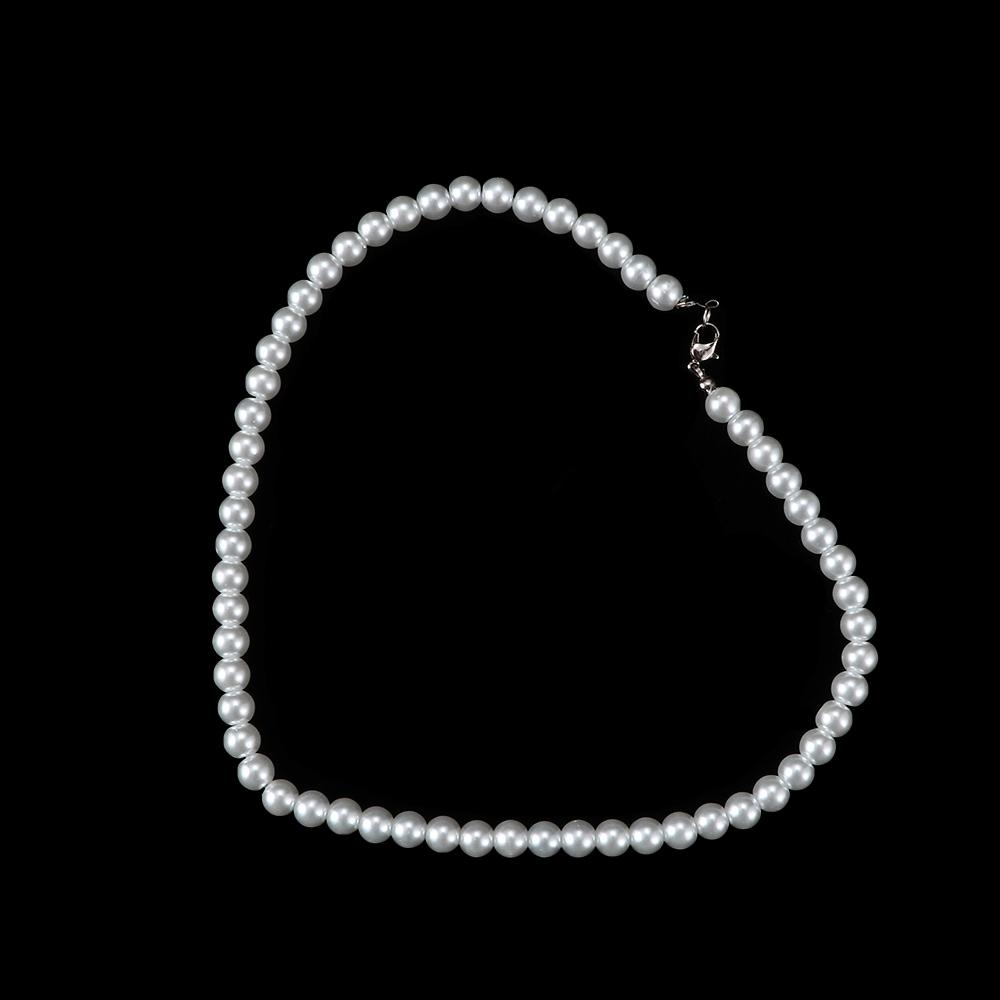Fashion Strand White Oblate Necklace Pearl Freshwater 7-8mm