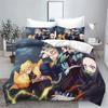 Demon Slayer Kimetsu No Yaiba Kamado Nezuko Anime 100% Polyester Bedding Set Duvet Cover Set Printed Cartoon Home Decor