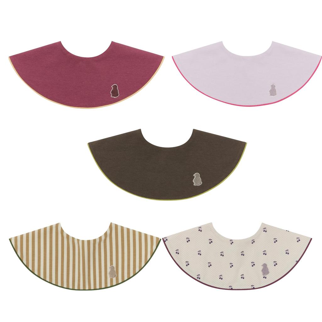 Konny Baby Bib Set Baby Bib Rolling Bib Absorbent and Quick Drying Simple Girl Boy Baby Coordination Baby Shower Gift Stylish Present 5 Plum Khaki