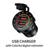 12/24 В водонепроницаемый USB PD выход быстрая зарядка 36 Вт двойной USB QC 3.0 автомобильное зарядное устройство со светодиодным вольтметром переключатель ВКЛ ВЫКЛ для автомобиля мотоцикла