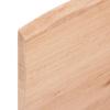 Table Top Light Brown 60 x 50 x 2 cm Solid Oak Wood Treated