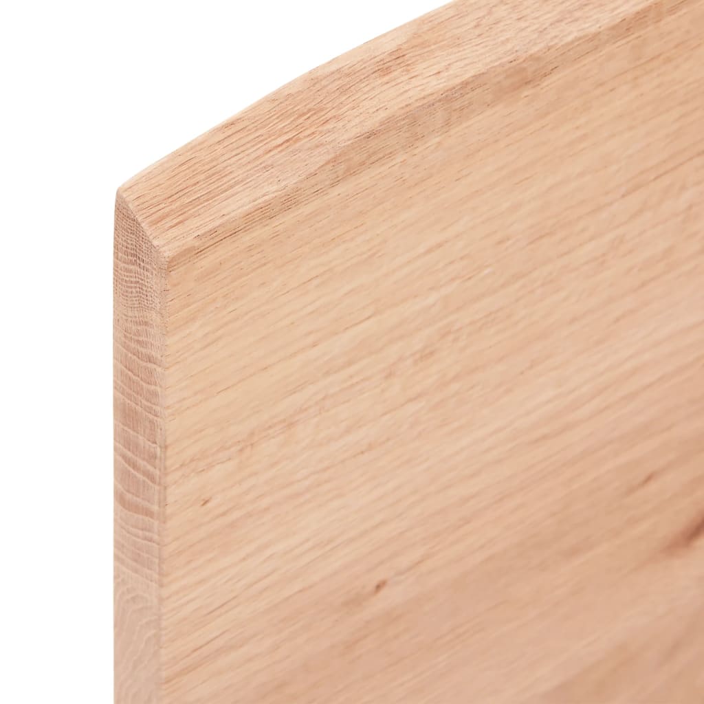 Table Top Light Brown 60 x 50 x 2 cm Solid Oak Wood Treated
