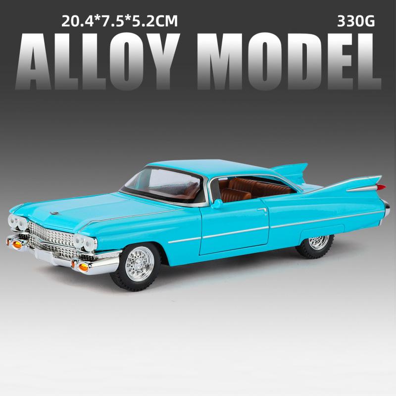 1:24 Cadillac Eldorado Biarritz 1959 Series 62 Latte Art Version Alloy Metal Diecast Model Car Decoration Desktop Display Gifts