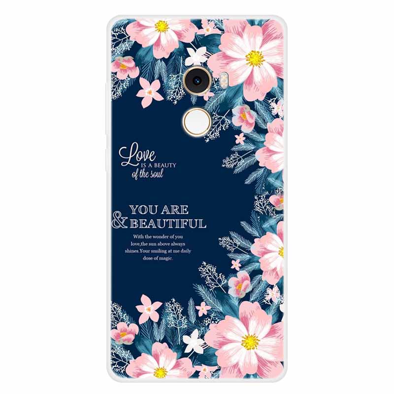 For Xiaomi Mix 2 Case Luxury Soft Silicone Back Cover Case For Xiaomi Mi Mix2 MDE5 Coque TPU Cartoon Bumper Funda Cute Shell