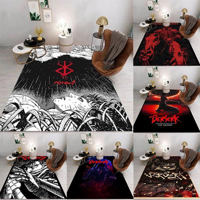 Аниме Берсерк Гатс Мультяшный Напольный Коврик Прямоугольный Противоскользящий Домашний Мягкий Коврик для Ванной Комнаты Коврик для Входной Двери В помещении и на улице Коврик для Декора Отеля