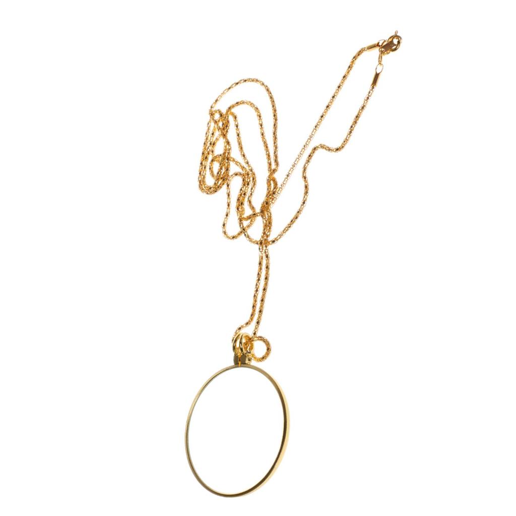 Monocle Lens Necklace With 6x Magnifying Glass Pendant Eye Loupe