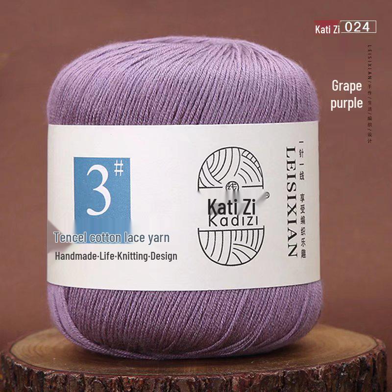 Мерсеризованная хлопковая кружевная пряжа №. 3: Вязание крючком своими руками для детей - Весенне-летний свитер и пальто - Бесплатная доставка