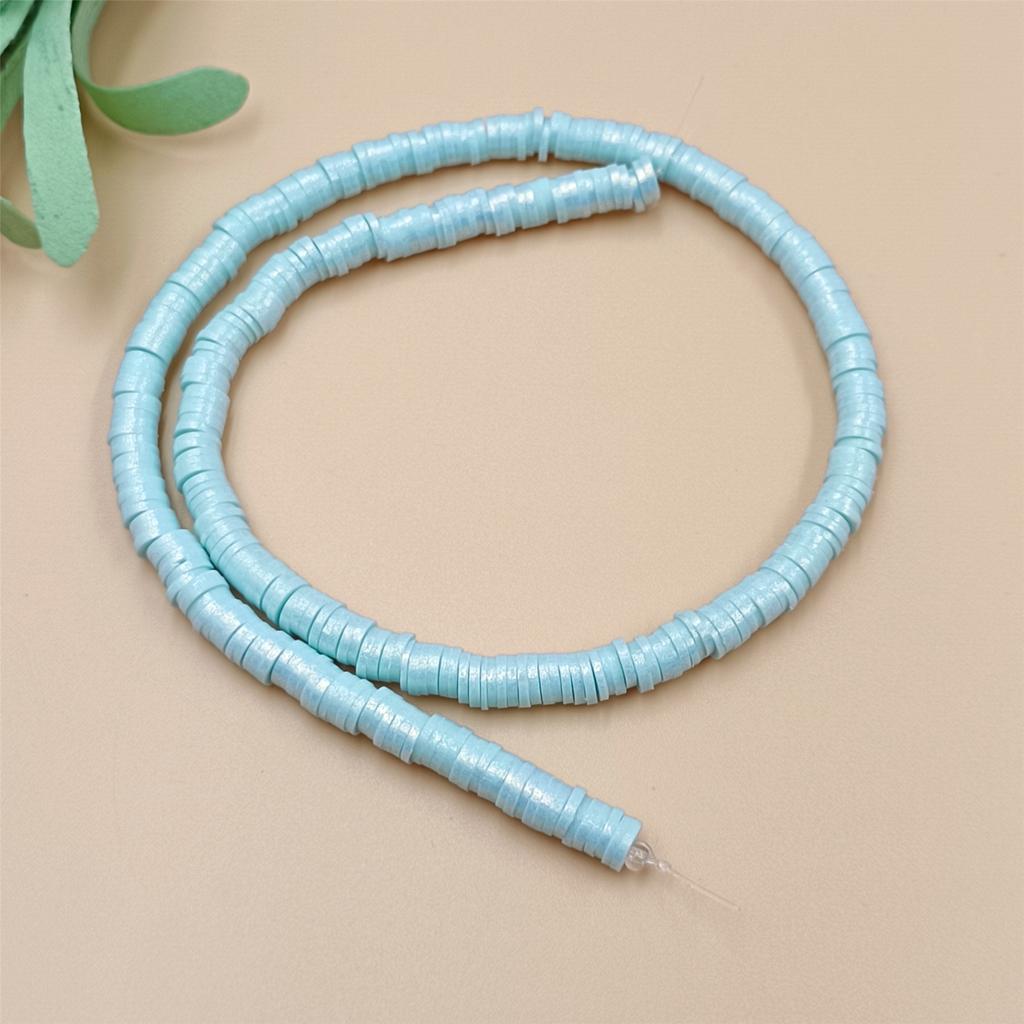 Pearlescent Powder Fashion Necklace DIY 6mm 350PCS 1 String Spacer Beads Bracelets Loose Beads 12Colors For Jewelry Making Polymer Clay Beads