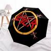 1pc Slayer Music Automatic Umbrella 8 Rib Portable Folding Black Iron Frame for Outdoor, Beach, Travel 0905213