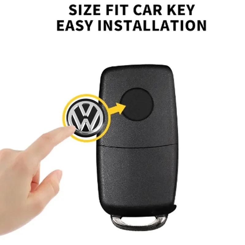 14mm Fob Car Logo Sticker for Car Remote Control Key for VW CC Polo Golf 5 6 7 MK4 MK5 MK6 MK7 Passat B6 B8 T4 T5 Tiguan Touran RP3