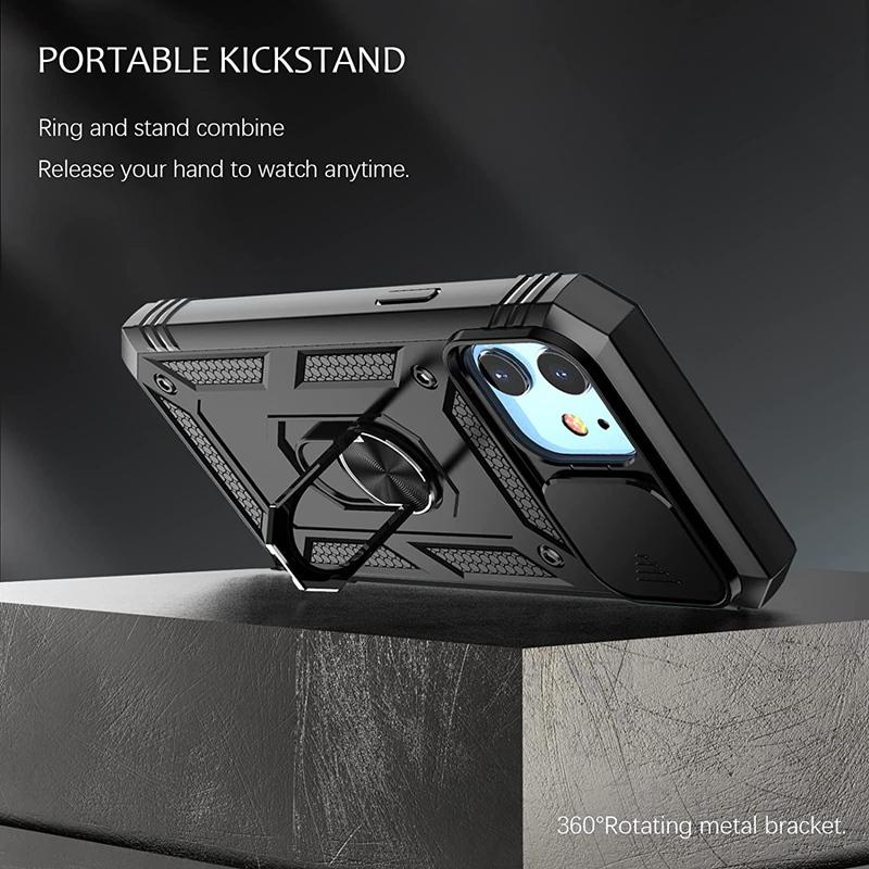 Чехол для iPhone 15, 14, 13, 12, 11 Pro Max, Samsung, Google, Xiaomi Redmi, сверхпрочный чехол с камерой, вращающаяся на 360 градусов подставка, прочный противоударный чехол
