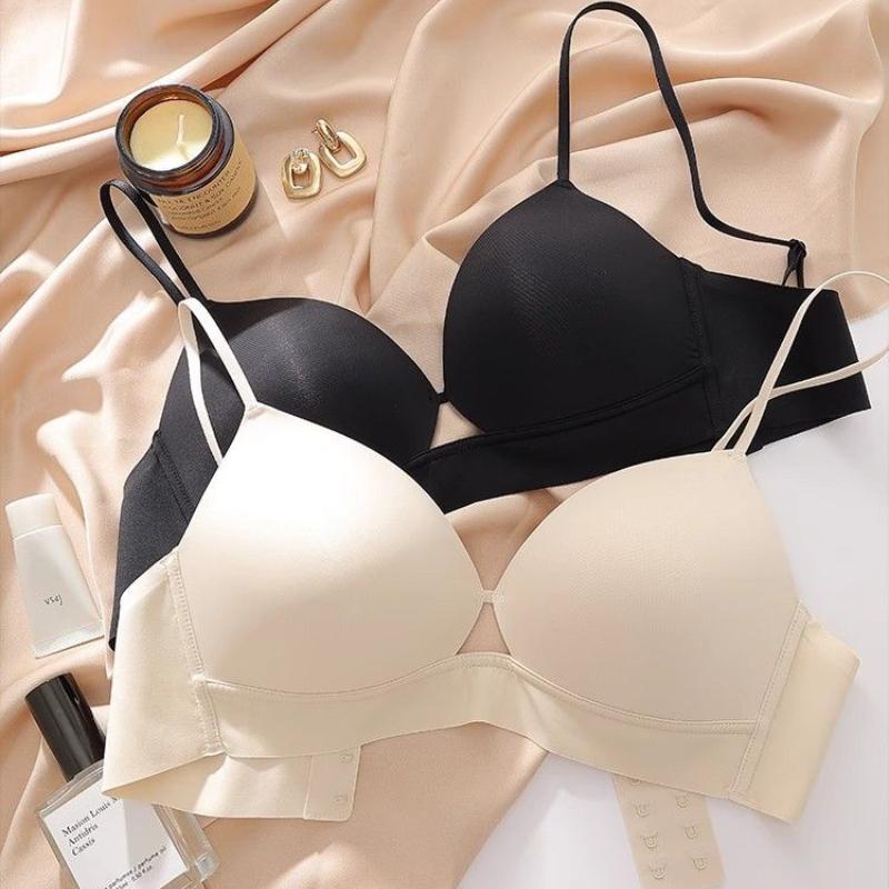 Бесшовное нижнее белье с глубоким V-образным вырезом, тонкое, с эффектом пуш-ап, без косточек, ощущение «обнаженности», удобное, без следов