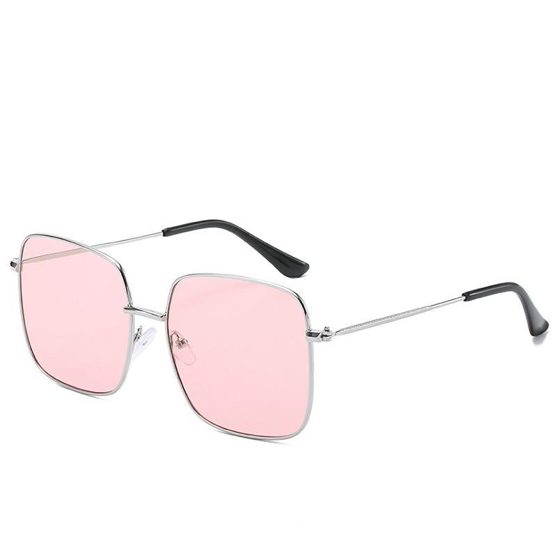 2019 Square Metal Sunglasses, Retro Square Sunglasses, Trendy Large Frame Sunglasses 8952