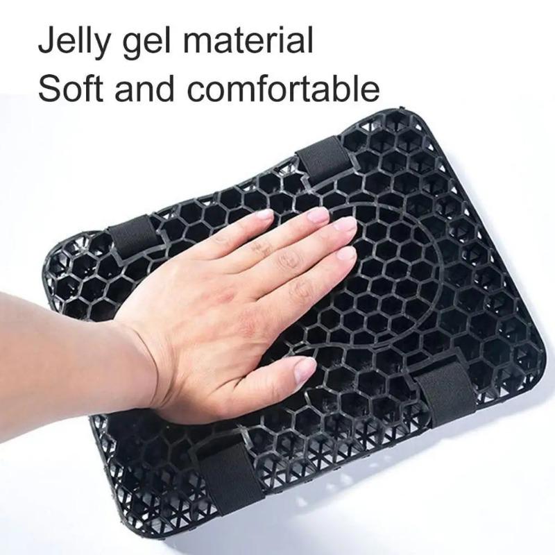 Motorcycle Honeycomb Gel Seat Cushion 3D Mesh fabricComfort Damping Absorbing Pressure Motorcycle Relief Breathable Seat Cushion