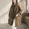 Casual Loose Long Sleeves Personality Single Breasted Coat Woman Autumn Solid Color Turn Down Collar Coat