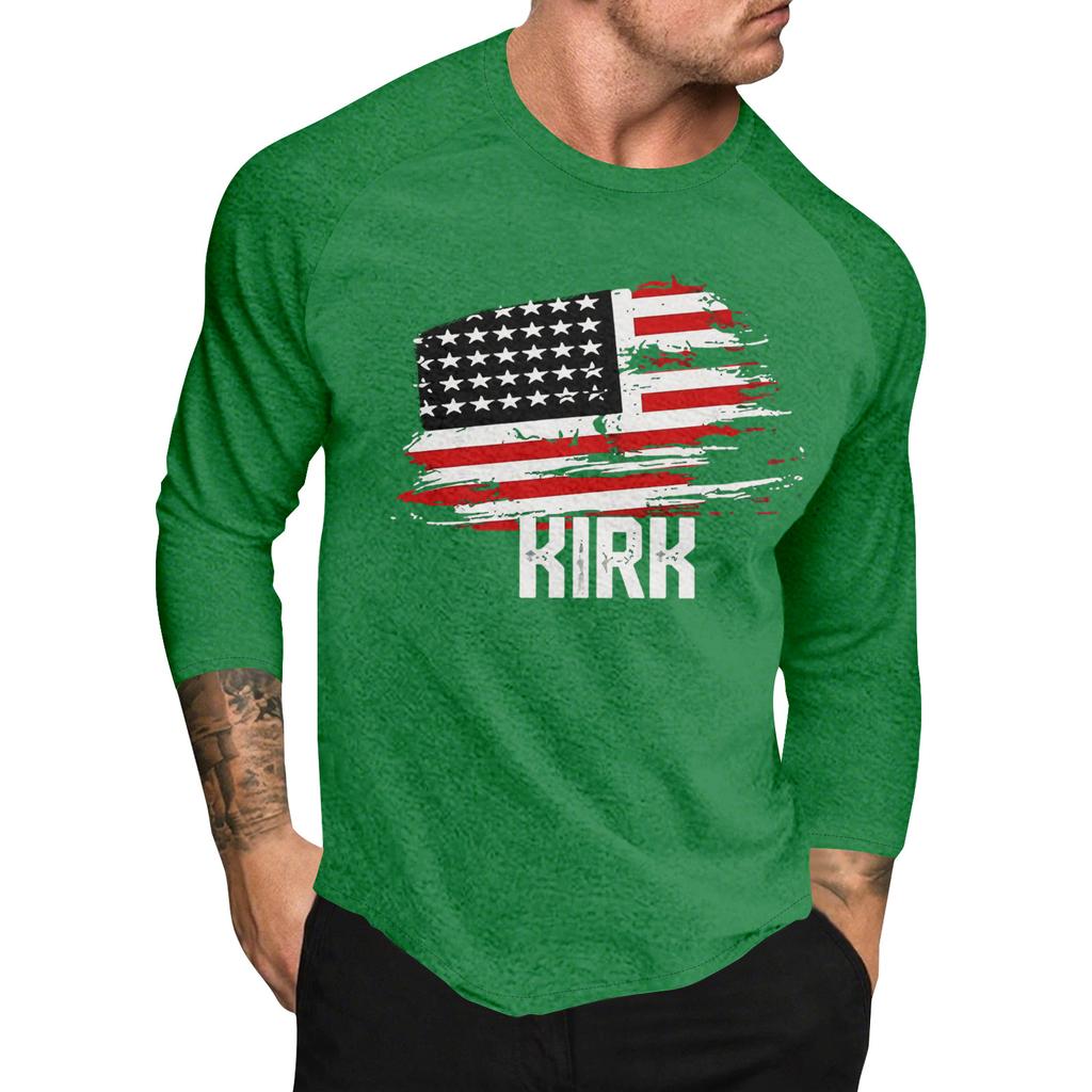 Casual Printed Raglan Sleeve Men's Long Sleeve Top