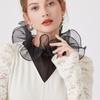 Ruffle Lace Faux Collar Detachable Neckpiece Decorative Collar Insert Half Shirt Accessory For Women Outfit Enhancer