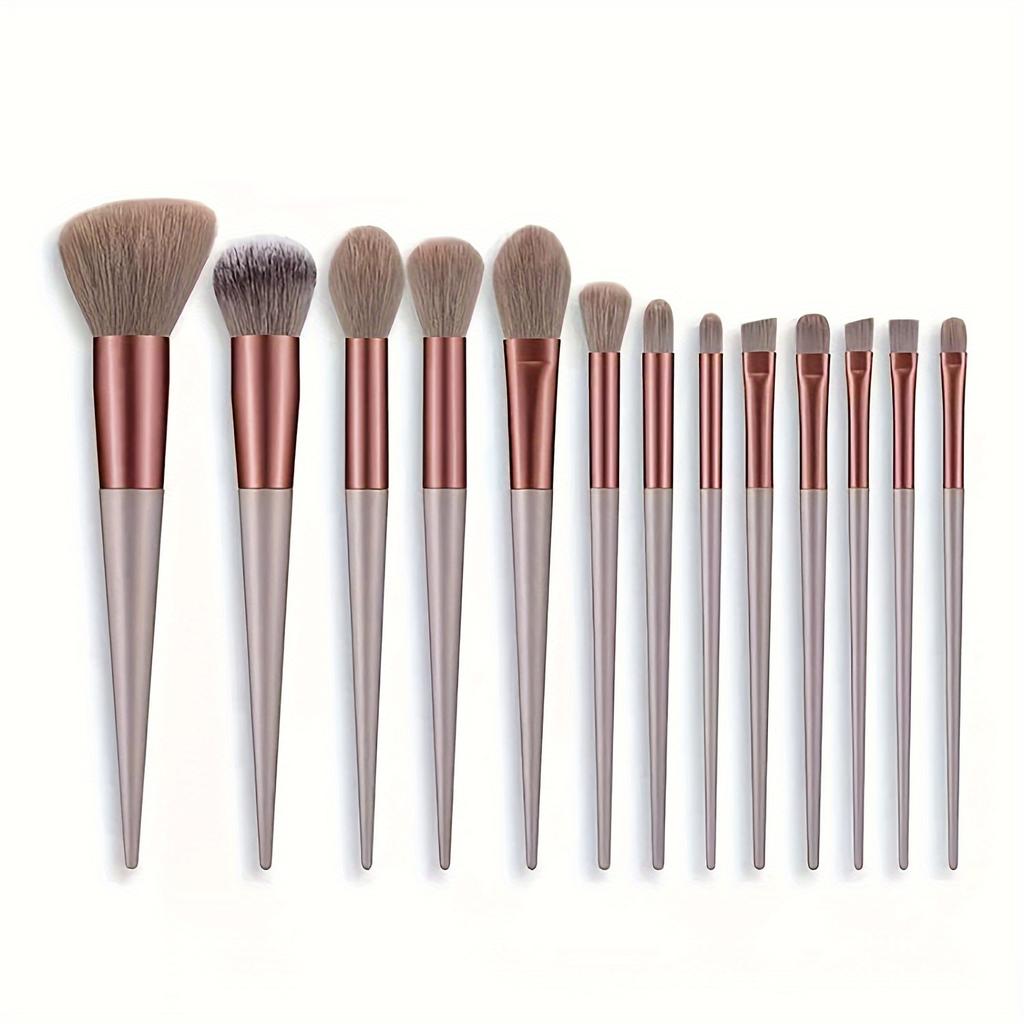 13-Piece Pro Soft Fluffy Makeup Brush Set Premium Cosmetic Eyeshadow Blending Brushes Kit for Women ABS Plastic Rod and Gentle Polyester Bristles