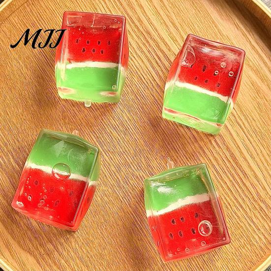 Sensory Stress Toy Watermelon Cube Relief Summer Squeeze Soft Anxiety Stretchy Transparent Relaxation Party Favors Kids