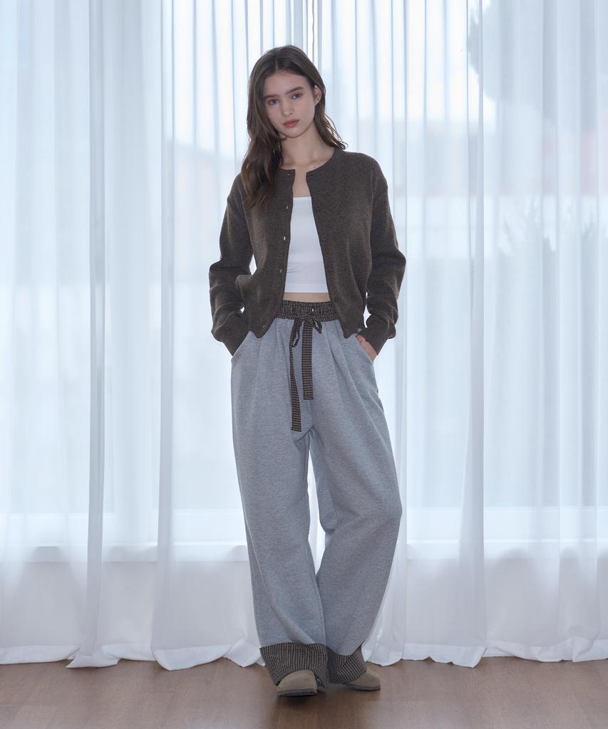 PANDORAFIT Roll-Up Banding Pants (Melange Gray)