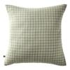 Pillowcase Woven-dyed Small Squares Deco "Gaïa Mix" 60 X 60 Cm &; 50 X 70 Cm "Cotton Gauze" - Gaïa Mix Water Green - 60 X 60