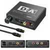 Nku Hifi DAC Amp Digital To Analog Audio Converter RCA 3.5mm Jack Headphone Amplifier with Toslink Optical Coaxial Input Output