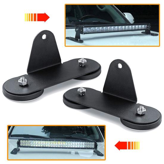 2Pcs Car Roof Light Base LED Strong Mount Bracket Magnetic Holder for SUV Bar