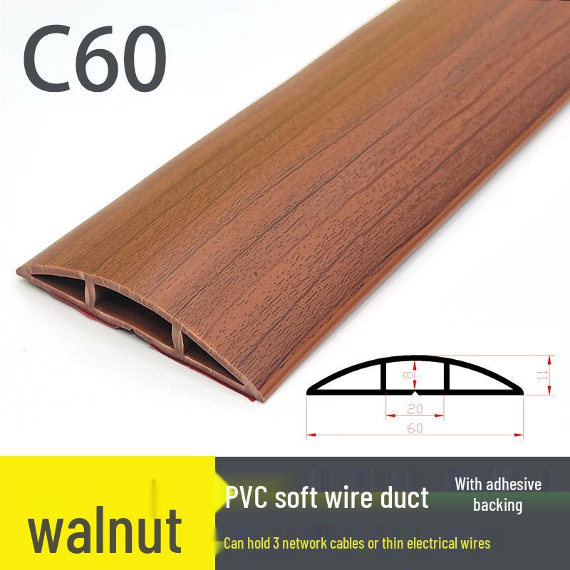 Мягкий ПВХ кабельный канал для пола: Изолированный самоклеящийся канал для прокладки проводов с толстой защитой от наступания