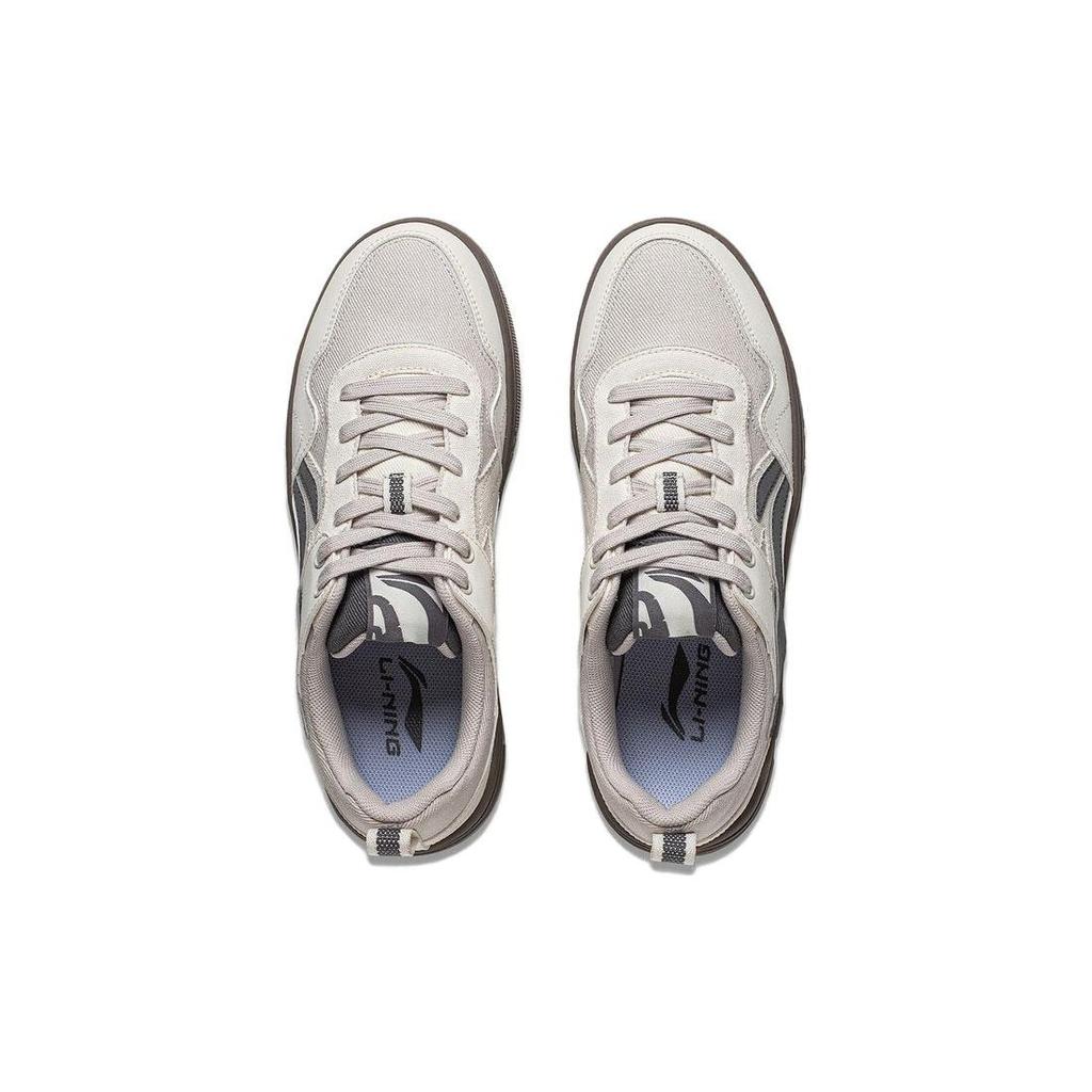 Li-Ning Qingyun удобные универсальные нескользящие износостойкие дышащие низкие кроссовки для скейтбординга мужские кроссовки белые серые AGCT297-1